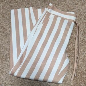 NYC NWOT White and Tan Striped Pants